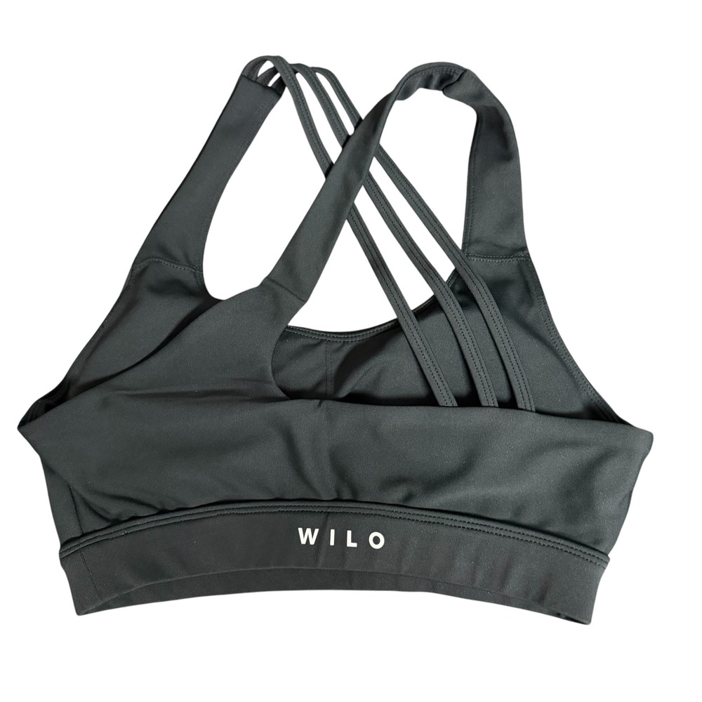 WILO THE LABEL Contour Strappy Sports Bra Black Medium - Picture 3 of 7
